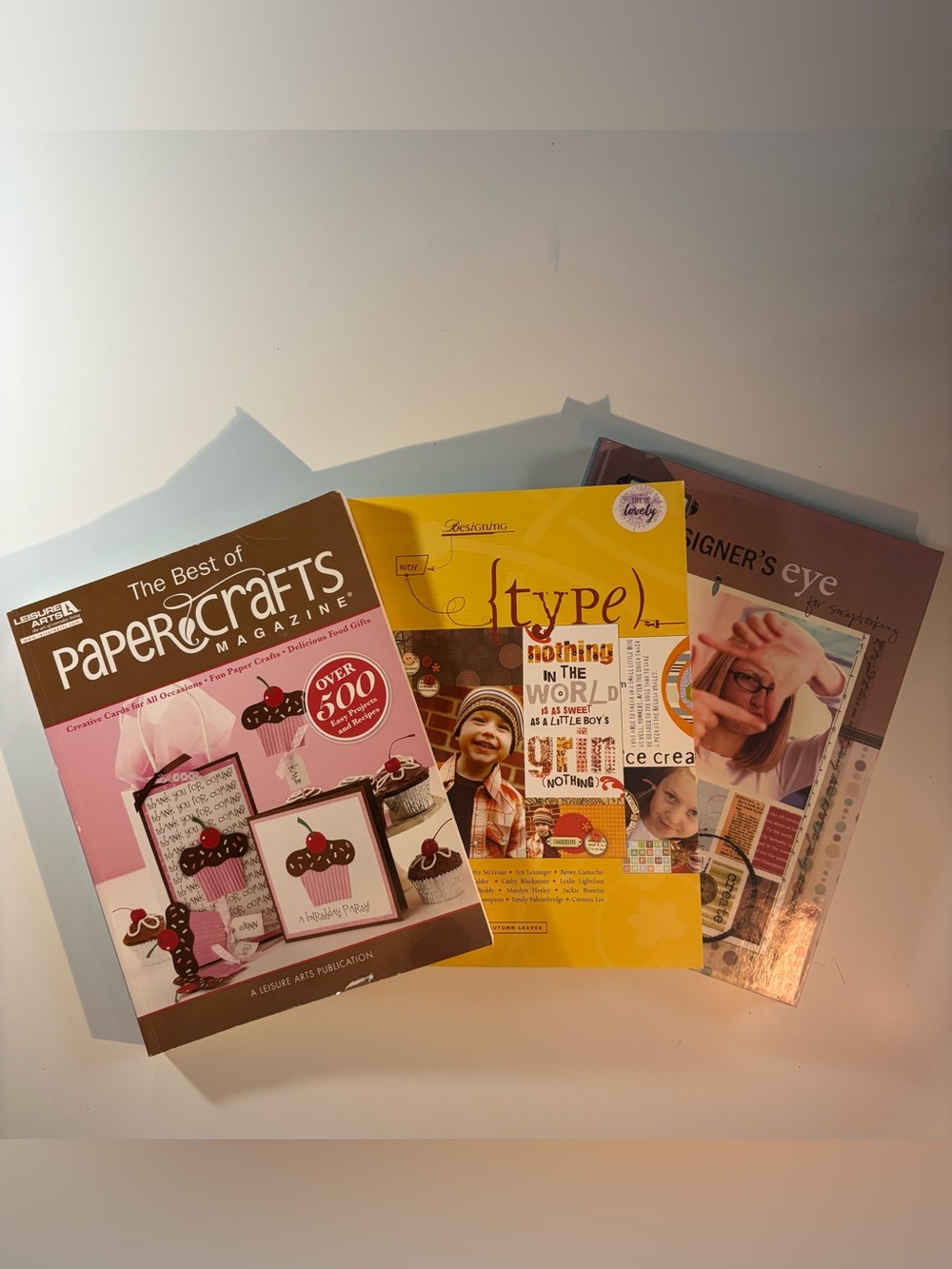 Set of 3 Scrapbooking / Crafting Books